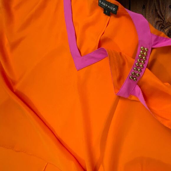 Orange & Pink Rampage Top - Size Large - Picture 6 of 6